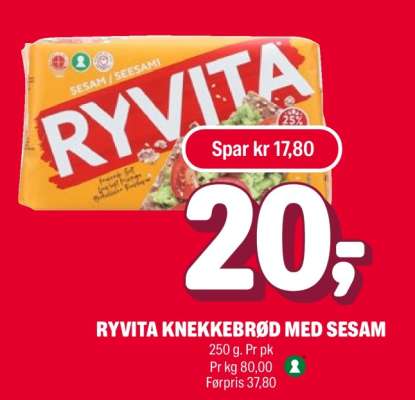 RYVITA KNEKKEBRØD MED SESAM