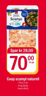Coop scampi naturell