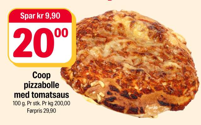 Coop pizzabolle med tomatsaus