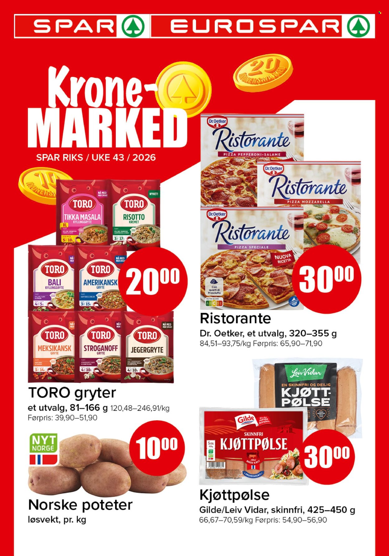 Kundeavis SPAR - 19.10.2026 - 25.10.2026. Side 1