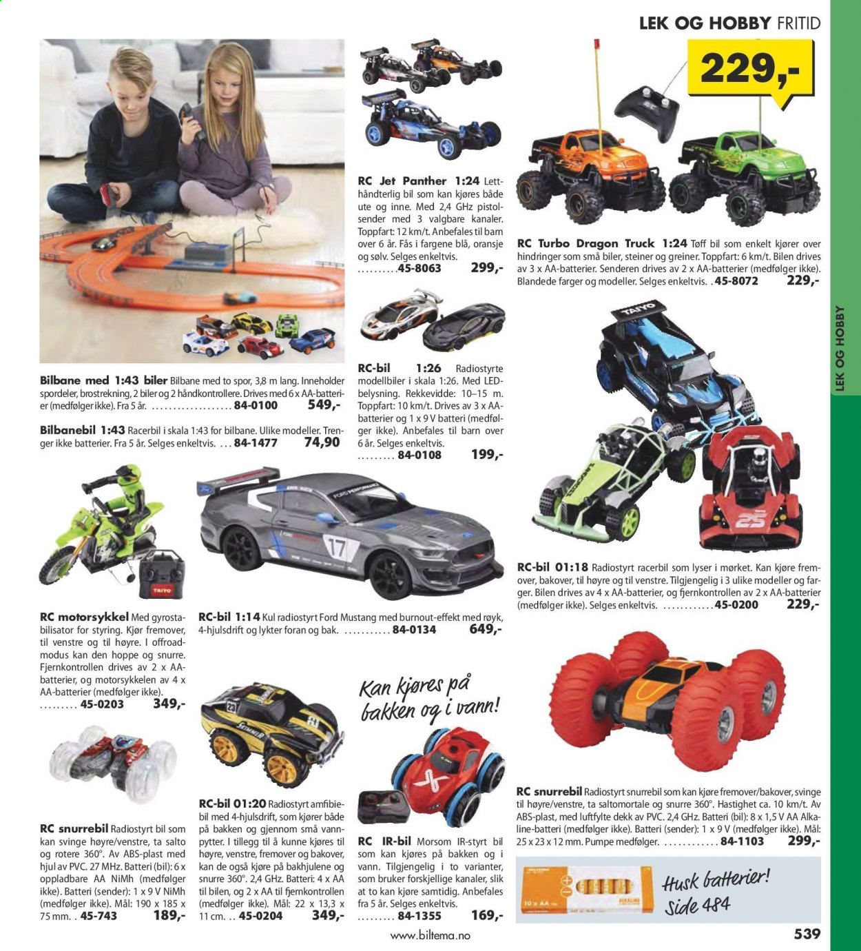 Biltema kundeavis side 539 | Alle Tilbudsaviser RC snurrebil Biltema.no