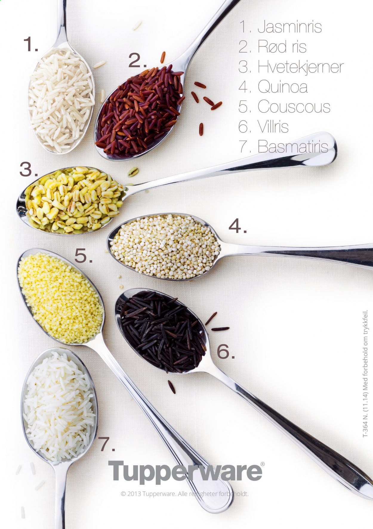Kundeavis Tupperware - Produkter fra tilbudsaviser - basmatiris, jasminris, quinoa, ris, couscous. Side 12.