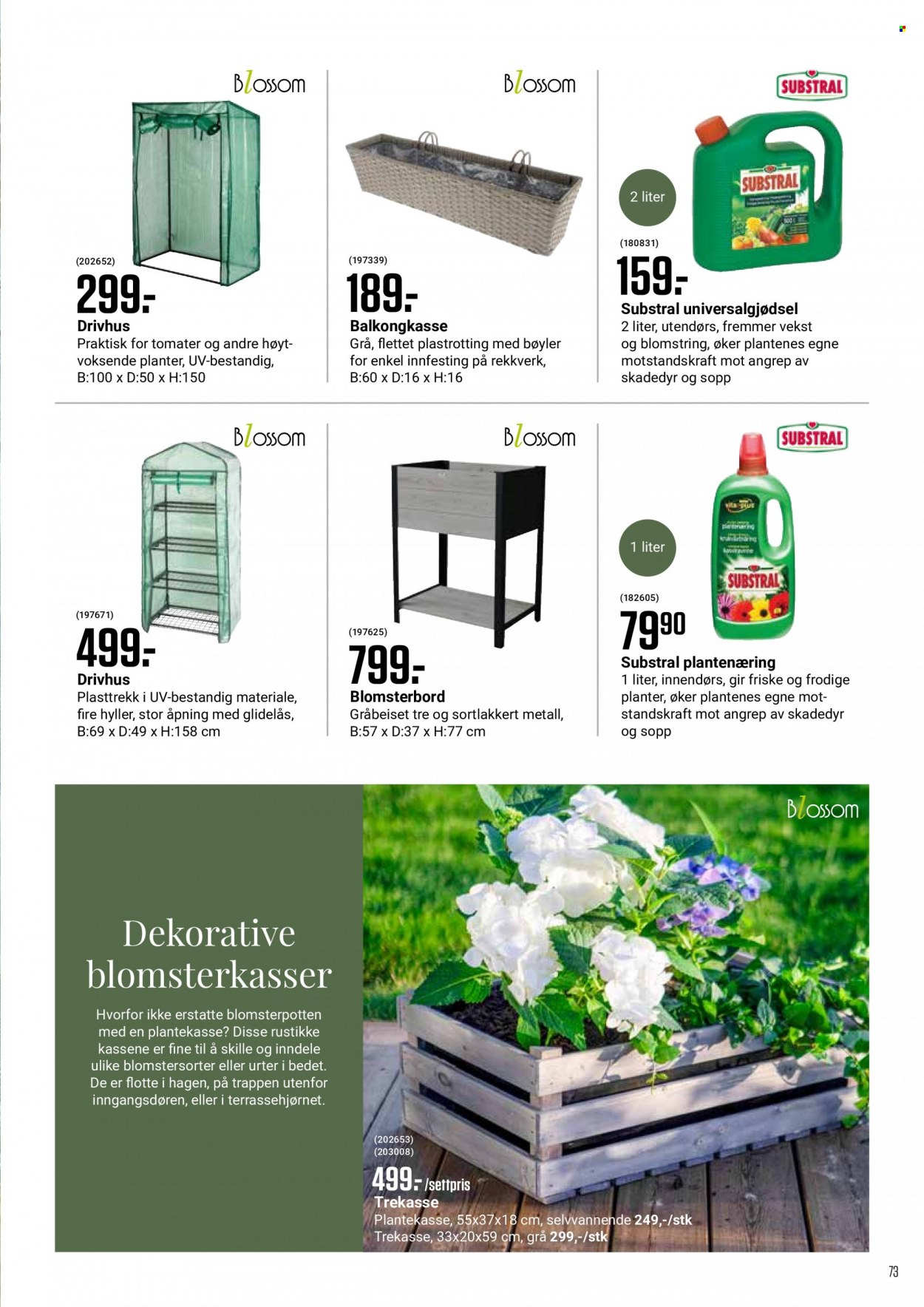 Kundeavis Europris - Produkter fra tilbudsaviser - hylle, planter, drivhus. Side 73.