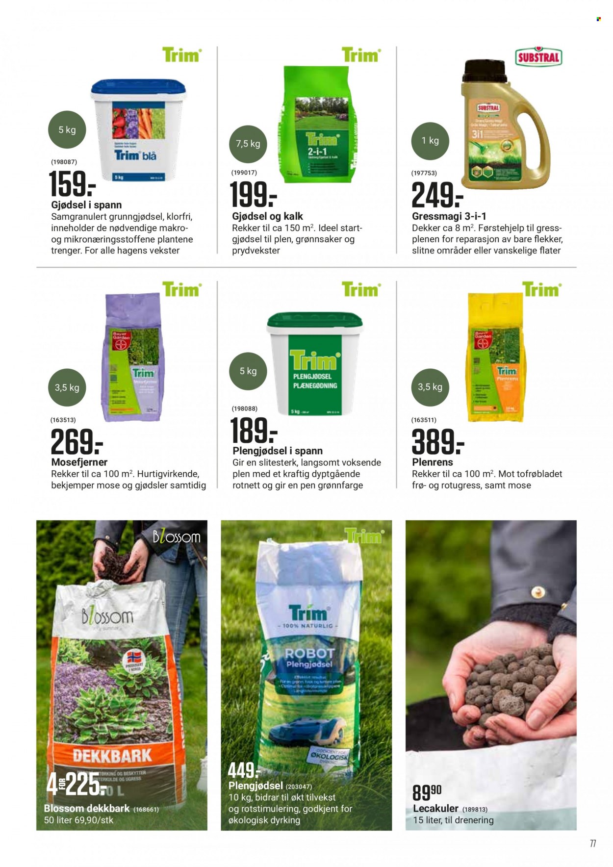 Kundeavis Europris - Produkter fra tilbudsaviser - blossom, grønnsaker. Side 77.